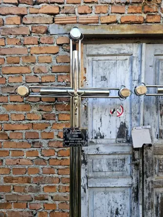 Хрест з нержавійки на могилу Львов