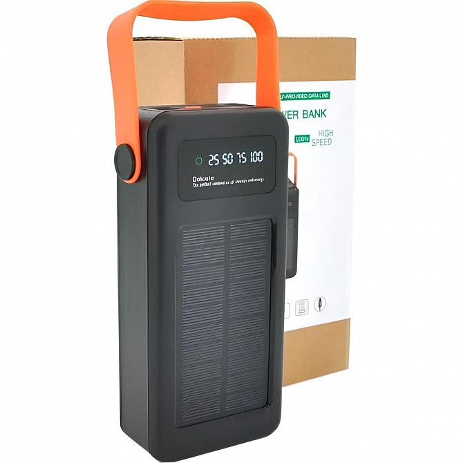 Повербанк NEW на солнечной батареи 50000 mAh c USB и встроенными кабелями PowerBank JS-635CX Львів - зображення 1