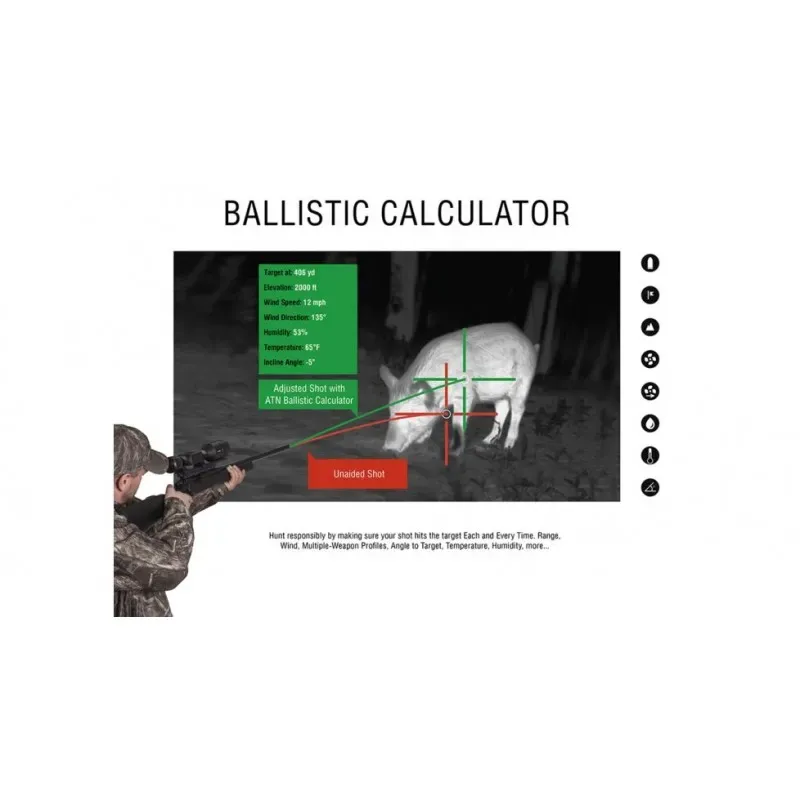 Atn ThOR 4, 640x480 Sensor, 4-40x Thermal Smart HD Rifle Scope Вінниця - зображення 3
