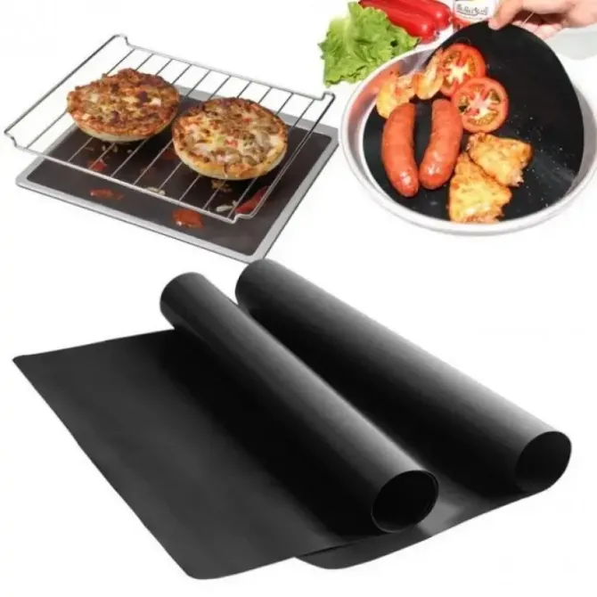 BBQ grill sheet гриль мат портативный антипригарным покрытием 33 Х 40 см для овощей, мяса, морепроду Львів - зображення 1