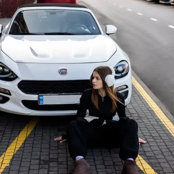 200 Кабриолет на свадьбу Fiat 124 Spider белый без водителя Киев