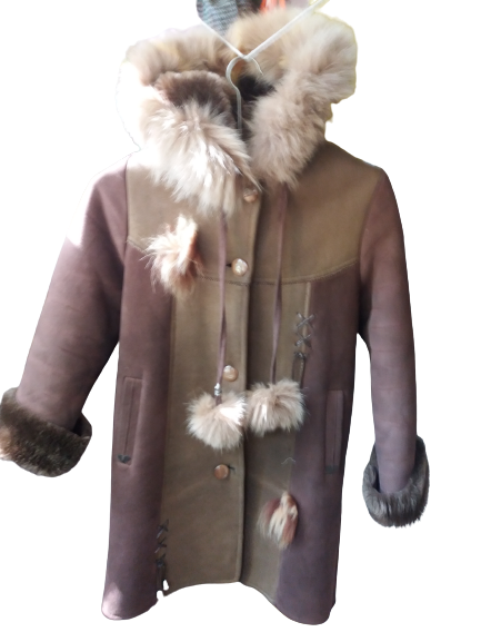 Натуральная дублёнка для девочки б/у Харків - зображення 1