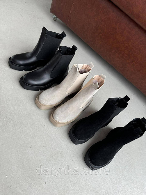 Замшеві чорні челсі ЗИМА ❄️ Одеса - зображення 1