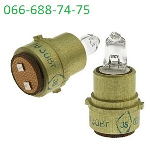 Лампа Кгм-27-30-1, 27В 30Вт, Кгм 27-30 лампа кварцевая галогенная Харків - зображення 1