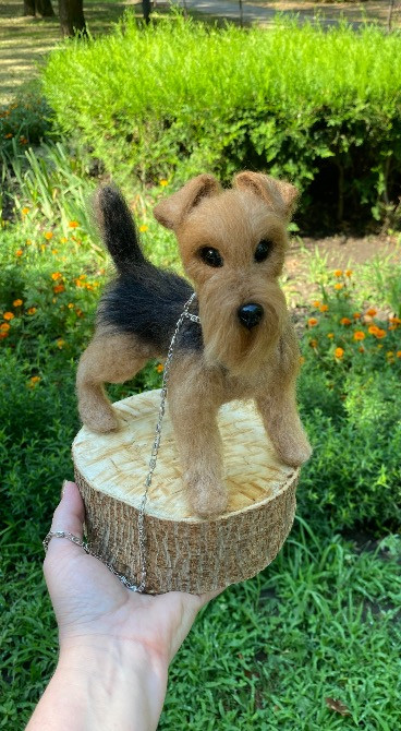 Вельштерьер собачка іграшка валяна песик з вовни інтерєрна іграшка пес Одеса - зображення 2