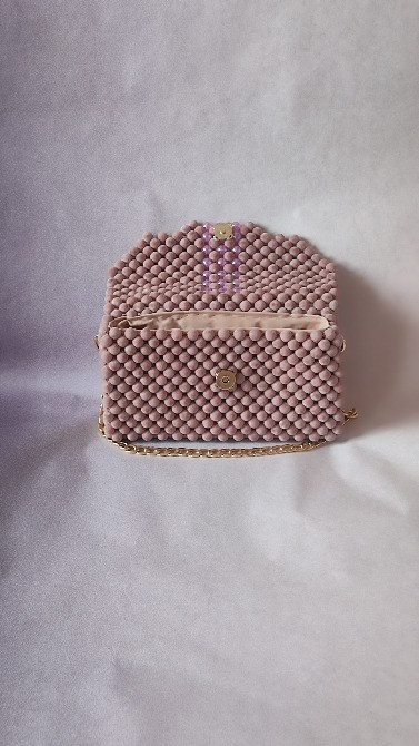 ~ Клатч бархатна персикова цукерка Звенигородка - изображение 5