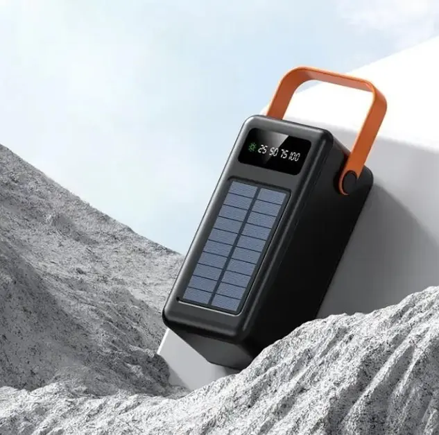Портативний повербанк Power Bank 100000 mAh із сонячною панеллю та ліх Одеса - зображення 2