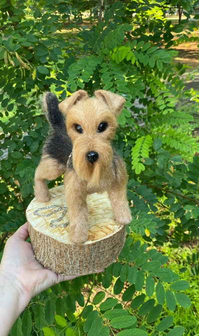 Вельштерьер собачка іграшка валяна песик з вовни інтерєрна іграшка пес Одеса - зображення 3