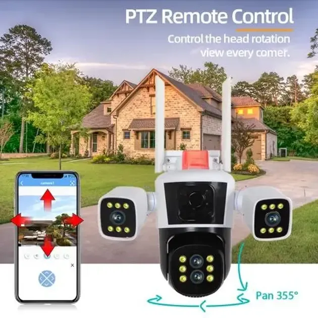 Камера IP спостереження Wifi 16 Мп 10-Х Zoom вулична поворотна Київ - зображення 3