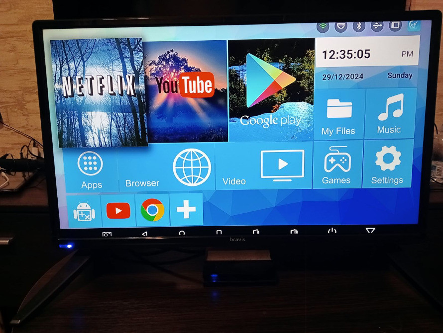 Телевізор Bravis 24 дюйми з TV Box H96 Pro Київ - зображення 2