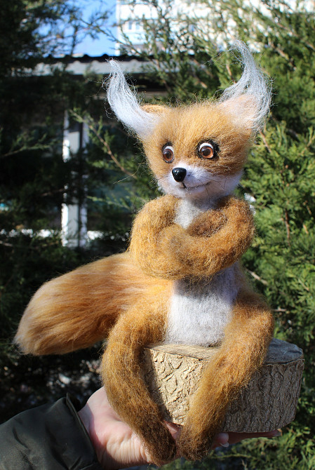 Упоротий лис валяная игрушка красная панда лис перемоги синица попугай Одеса - зображення 1