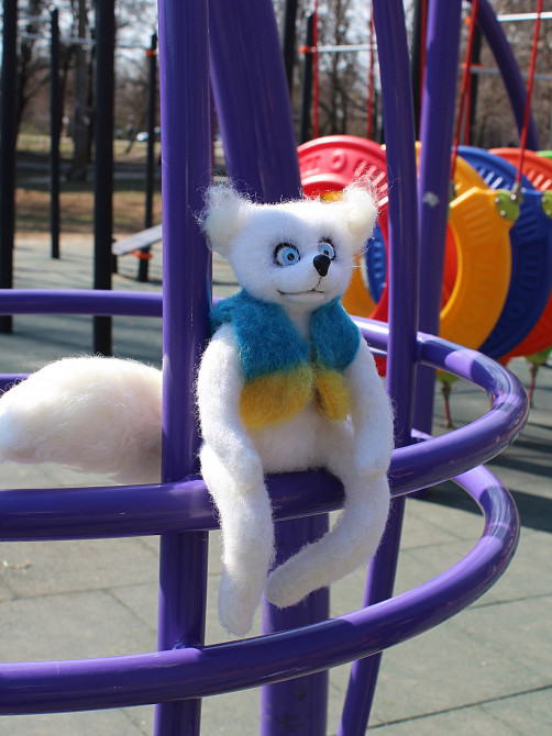 Упоротий лис валяная игрушка красная панда лис перемоги синица попугай Одеса - зображення 3