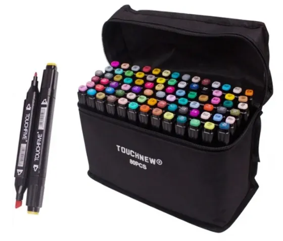 Маркеры TOUCH Sketch Marker Black 80 шт разноцветные + сумка Львов