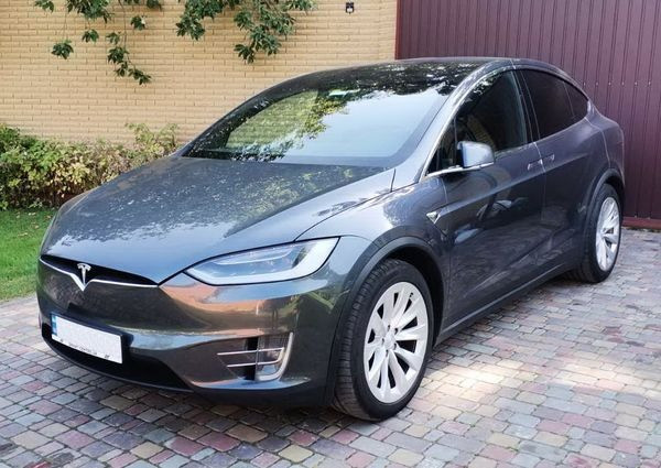 075 Tesla Model X серая электрический внедорожник арендовать на свадьб Київ - зображення 3