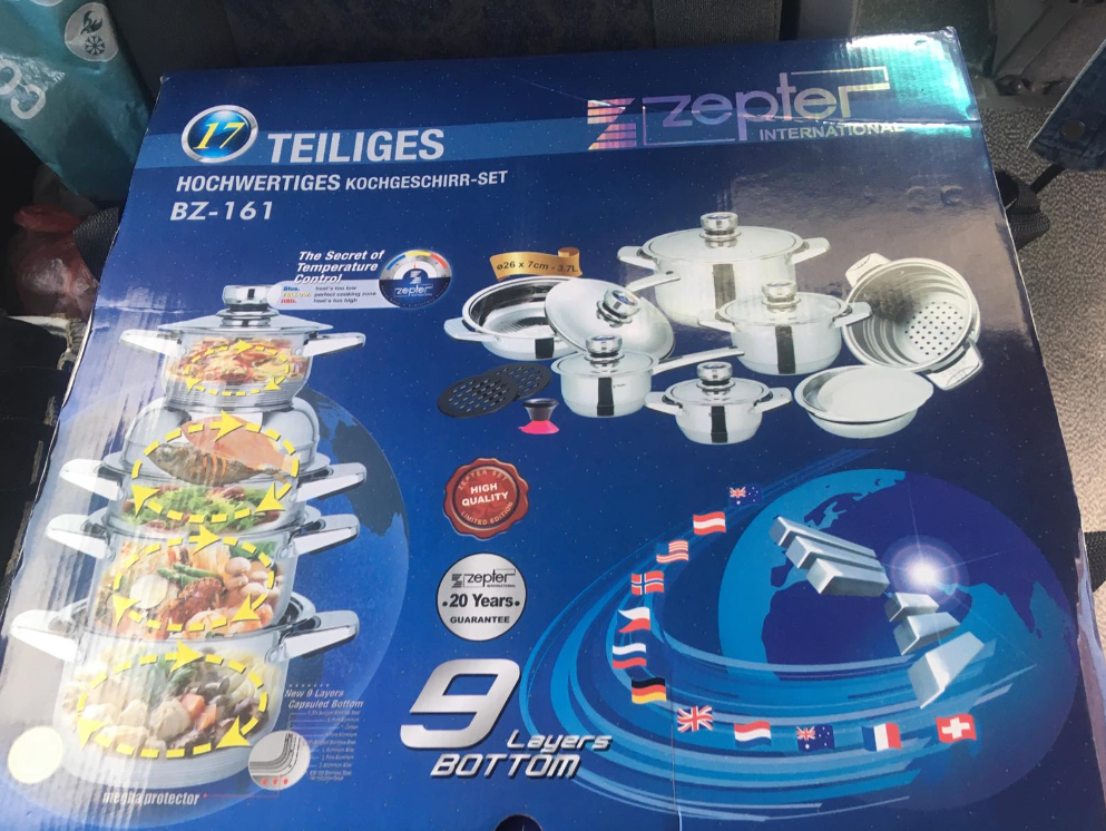 Набір посуду Zepter 9 предметів BZ 161 Новий Хмельницкий - изображение 2
