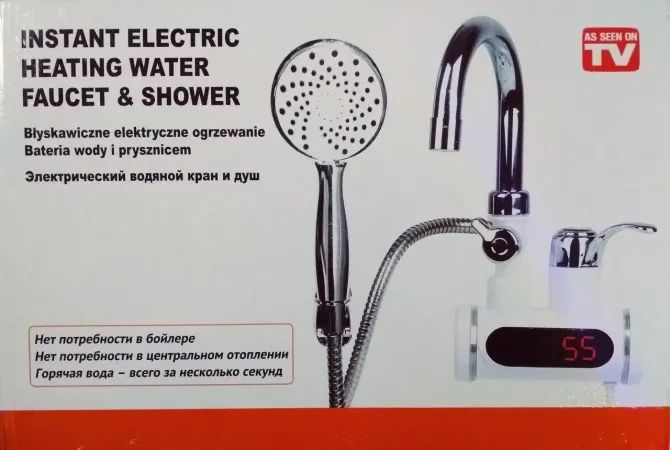 Кран-водонагреватель с душем нижнее подключение Instant electric heating water Faucet FT-001 Львів - зображення 5