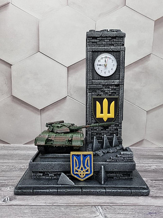 Статуэтка Стелла  с часами Український танк Т-64 БВ" №1 Львов - изображение 2