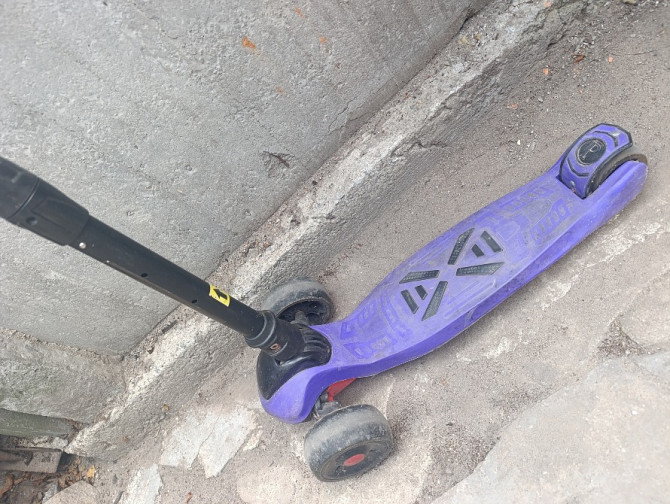 Scooter детский трехколесный самокат с ручным тормозом и светящимися к Житомир - зображення 4