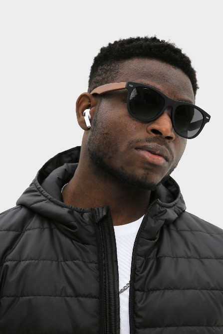 Чоловіча чорна куртка з капюшоном B-101 (State Київ - зображення 6