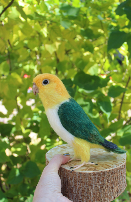 Попугай Каик іграшка валяна з шерсті войлочний папуга ручної роботи п Одеса - зображення 2