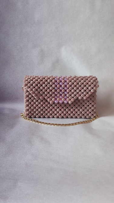 ~ Клатч бархатна персикова цукерка Звенигородка - изображение 1