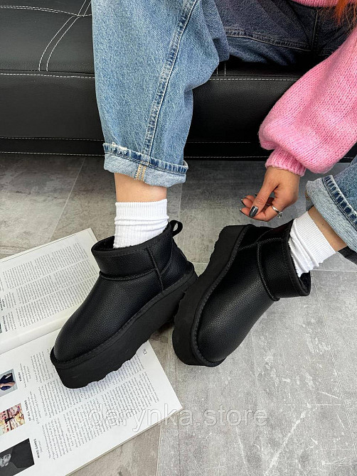 Чорні шкіряні уги Одеса - зображення 1