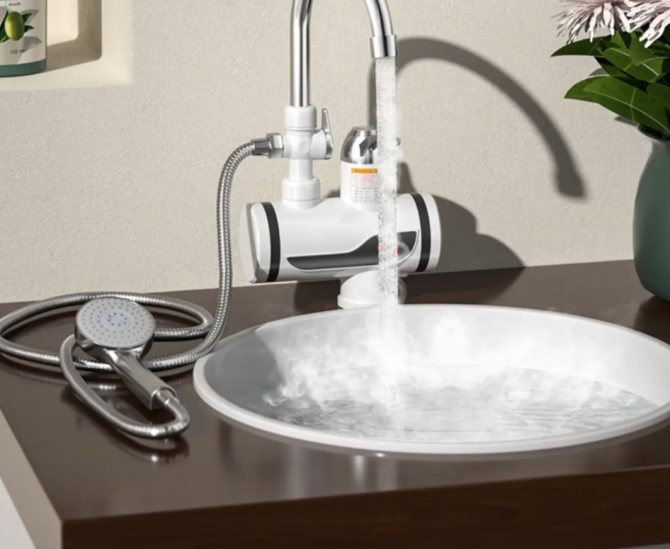 Кран-водонагреватель с душем нижнее подключение Instant electric heating water Faucet FT-001 Львів - зображення 4