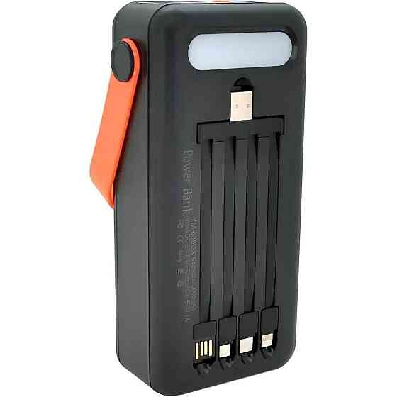 Повербанк NEW на солнечной батареи 50000 mAh c USB и встроенными кабелями PowerBank JS-635CX Львів