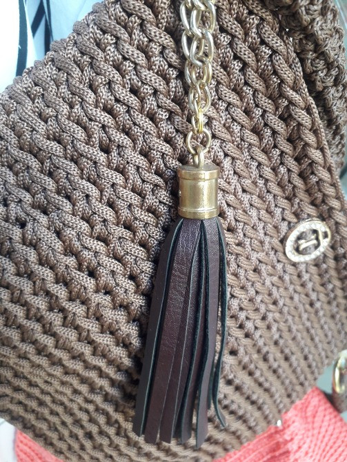 Сумочка в'язана коричнева Харків - зображення 2