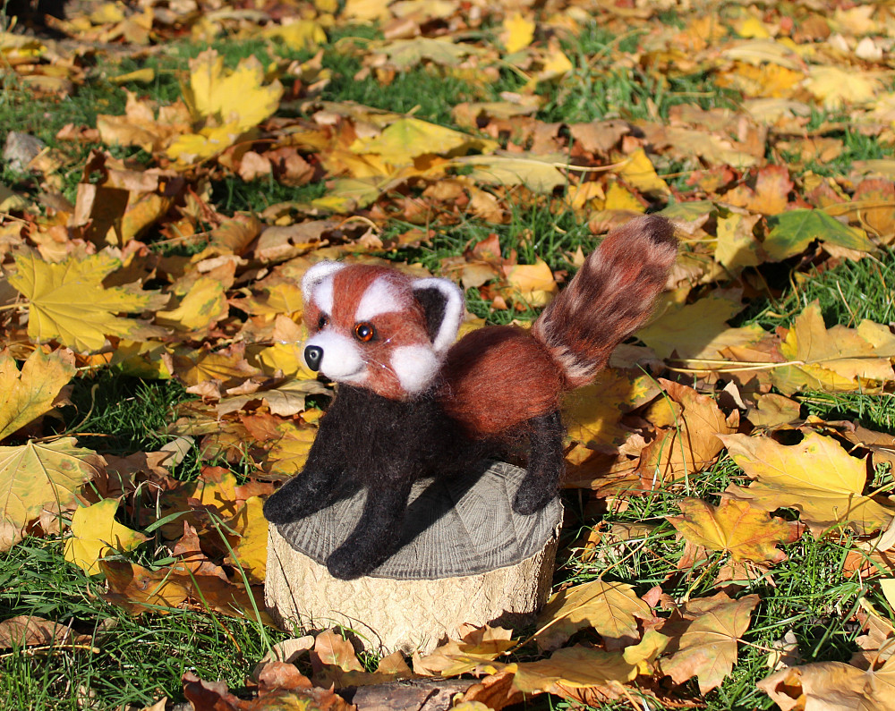 Красная Панда валяная игрушка валяна іграшка червона панда інтерєрна Одеса - зображення 4